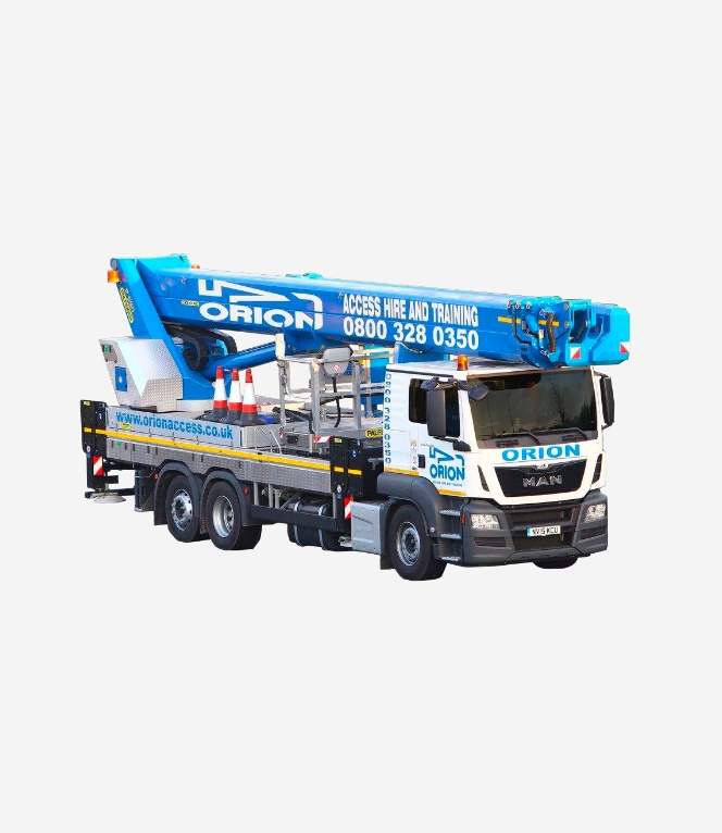 Safe working at height using truckmounted platform